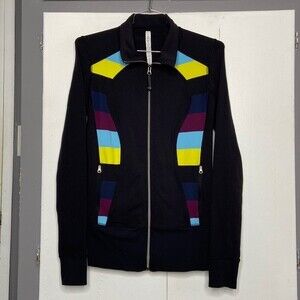 Lululemon Women’s black multi color Asana jacket size 8 Athletic